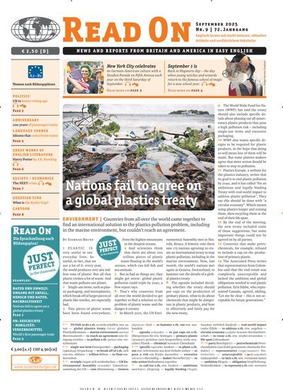 Titelbild der Ausgabe 9/2025 von Read on. Diese Zeitschrift und viele weitere Reisemagazine, Freizeitmagazine und Wissensmagazine als Abo oder epaper bei United Kiosk online kaufen.