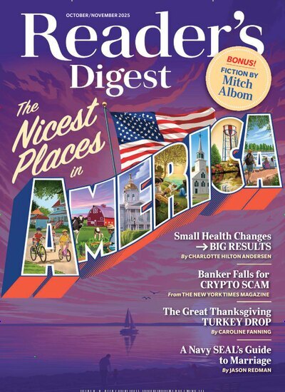 Titelbild der Ausgabe 10/2025 von Readers Digest. Diese Zeitschrift und viele weitere Lifestylemagazine und Peoplemagazine als Abo oder epaper bei United Kiosk online kaufen.