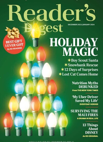 Titelbild der Ausgabe 12/2023 von Readers Digest. Diese Zeitschrift und viele weitere Lifestylemagazine und Peoplemagazine als Abo oder epaper bei United Kiosk online kaufen.