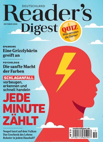Titelbild der Ausgabe 10/2026 von Readers Digest Deutschland. Diese Zeitschrift und viele weitere Frauenzeitschriften als Abo oder epaper bei United Kiosk online kaufen.