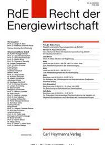 Titelbild der Ausgabe 1/2021 von Recht der Energiewirtschaft. Diese Zeitschrift und viele weitere Jurazeitschriften und Zeitschriften für Verwaltung als Abo oder epaper bei United Kiosk online kaufen.