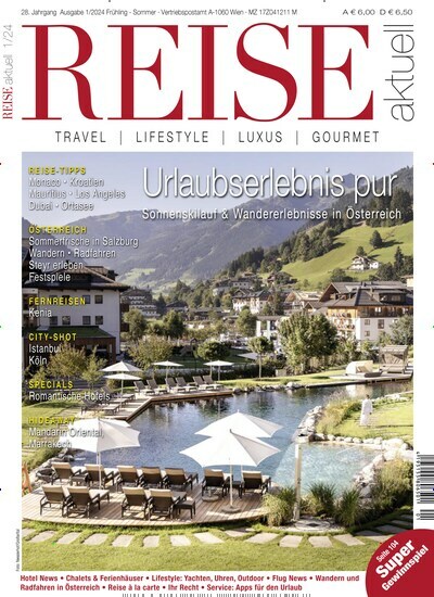 Titelbild der Ausgabe 1/2024 von REISE aktuell. Diese Zeitschrift und viele weitere Reisemagazine, Freizeitmagazine und Wissensmagazine als Abo oder epaper bei United Kiosk online kaufen.