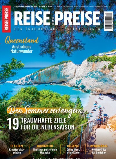 Titelbild der Ausgabe 3/2026 von REISE und PREISE. Diese Zeitschrift und viele weitere Reisemagazine, Freizeitmagazine und Wissensmagazine als Abo oder epaper bei United Kiosk online kaufen.