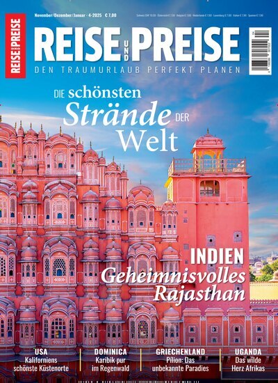 Titelbild der Ausgabe 4/2025 von REISE und PREISE. Diese Zeitschrift und viele weitere Reisemagazine, Freizeitmagazine und Wissensmagazine als Abo oder epaper bei United Kiosk online kaufen.
