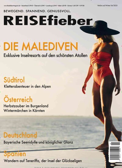 Titelbild der Ausgabe 4/2025 von Reisefieber. Diese Zeitschrift und viele weitere Reisemagazine, Freizeitmagazine und Wissensmagazine als Abo oder epaper bei United Kiosk online kaufen.