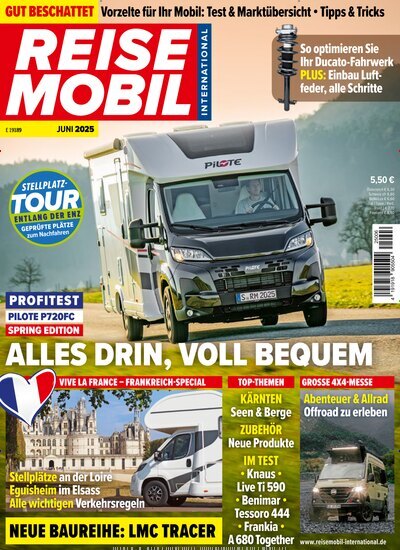 Titelbild der Ausgabe 6/2025 von Reisemobil International. Diese Zeitschrift und viele weitere Automagazine und Motorradzeitschriften als Abo oder epaper bei United Kiosk online kaufen.