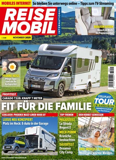 Titelbild der Ausgabe 11/2025 von Reisemobil International. Diese Zeitschrift und viele weitere Automagazine und Motorradzeitschriften als Abo oder epaper bei United Kiosk online kaufen.