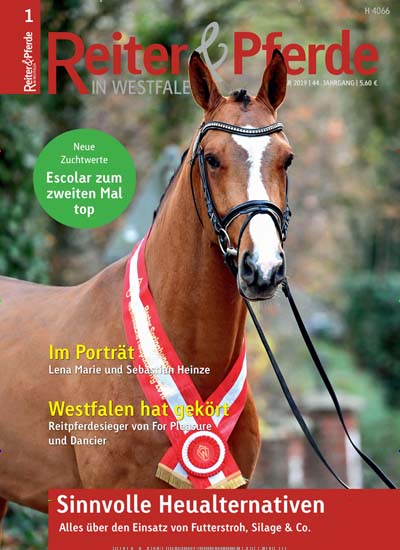 Titelbild der Ausgabe 1/2019 von Reiter und Pferde in Westfalen. Diese Zeitschrift und viele weitere Sportmagazine als Abo oder epaper bei United Kiosk online kaufen.