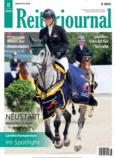 Titelbild der Ausgabe 8/2025 von Reiterjournal. Diese Zeitschrift und viele weitere Sportmagazine als Abo oder epaper bei United Kiosk online kaufen.