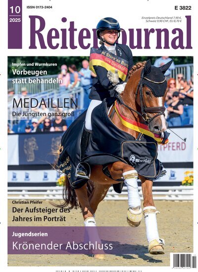 Titelbild der Ausgabe 10/2025 von Reiterjournal. Diese Zeitschrift und viele weitere Sportmagazine als Abo oder epaper bei United Kiosk online kaufen.