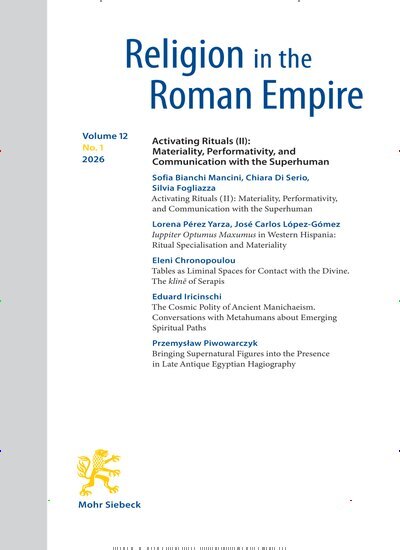 Titelbild der Ausgabe 1/2026 von Religion in the Roman Empire (RRE). Diese Zeitschrift und viele weitere Kunstmagazine und Kulturmagazine als Abo oder epaper bei United Kiosk online kaufen.