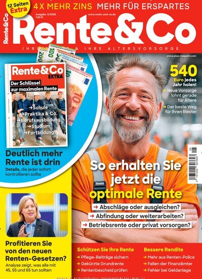 Titelbild der Ausgabe 5/2026 von Rente & Co. Diese Zeitschrift und viele weitere Wirtschaftsmagazine und Politikmagazine als Abo oder epaper bei United Kiosk online kaufen.