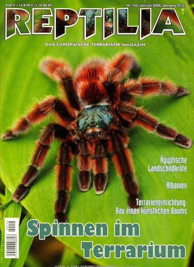 Titelbild der Ausgabe 155/2022 von Reptilia. Diese Zeitschrift und viele weitere Elternzeitschriften und Tierzeitschriften als Abo oder epaper bei United Kiosk online kaufen.