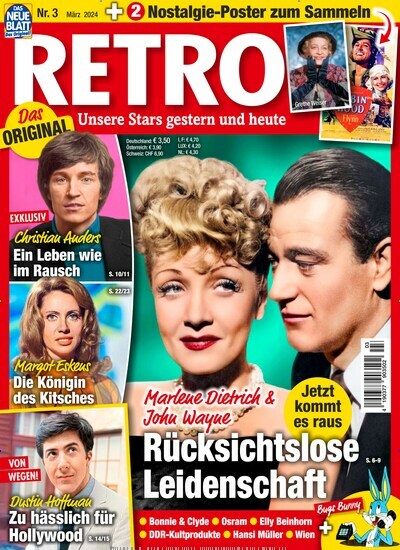 Titelbild der Ausgabe 3/2024 von Retro. Diese Zeitschrift und viele weitere Frauenzeitschriften als Abo oder epaper bei United Kiosk online kaufen.
