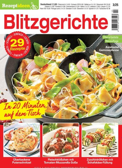 Titelbild der Ausgabe 3/2025 von Rezeptideen. Diese Zeitschrift und viele weitere Kochzeitschriften und Backzeitschriften als Abo oder epaper bei United Kiosk online kaufen.