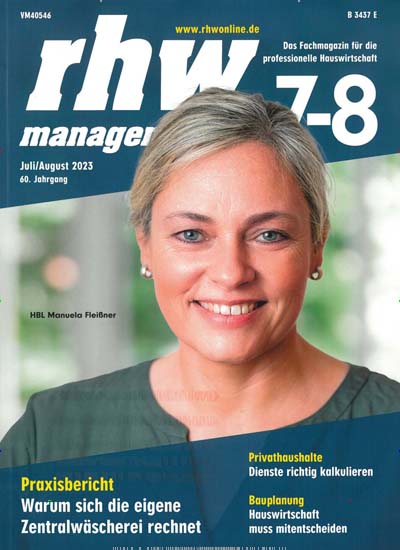 Titelbild der Ausgabe 8/2023 von rhw management. Diese Zeitschrift und viele weitere Gastronomiezeitschriften, Fashionmagazine, Beautymagazine als Abo oder epaper bei United Kiosk online kaufen.