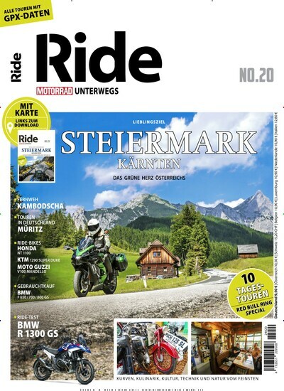 Titelbild der Ausgabe 20/2024 von Ride - Motorrad unterwegs. Diese Zeitschrift und viele weitere Automagazine und Motorradzeitschriften als Abo oder epaper bei United Kiosk online kaufen.
