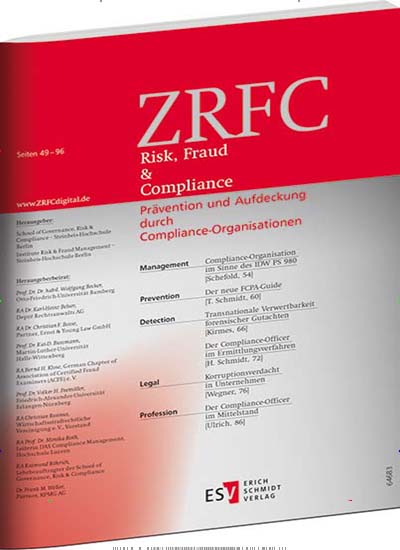 Risk, Fraud & Compliance - ZRFC aktuelles Titelbild Ausgabe 2/2018 Aktuelles Titelbild von Risk, Fraud & Compliance - ZRFC. Entdecken Sie jetzt die Ausgabe 2/2018. Lesen Sie gerne Kunstmagazine und Kulturmagazine? Dann empfehlen wir Ihnen Risk, Fraud & Compliance - ZRFC als Abo oder Geschenkabo.