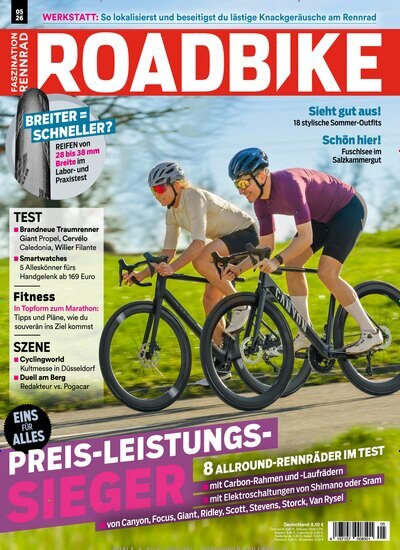 Titelbild der Ausgabe 5/2026 von RoadBike. Diese Zeitschrift und viele weitere Sportmagazine als Abo oder epaper bei United Kiosk online kaufen.