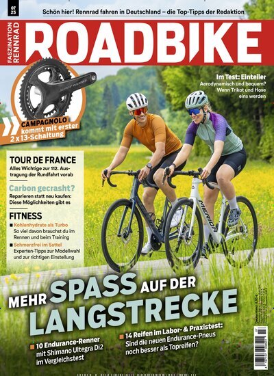Titelbild der Ausgabe 7/2025 von RoadBike. Diese Zeitschrift und viele weitere Sportmagazine als Abo oder epaper bei United Kiosk online kaufen.