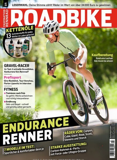 Titelbild der Ausgabe 7/2026 von RoadBike. Diese Zeitschrift und viele weitere Sportmagazine als Abo oder epaper bei United Kiosk online kaufen.