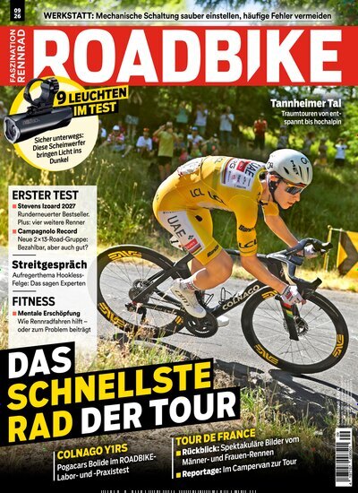 Titelbild der Ausgabe 9/2026 von RoadBike. Diese Zeitschrift und viele weitere Sportmagazine als Abo oder epaper bei United Kiosk online kaufen.