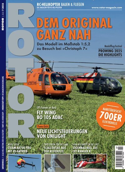 Titelbild der Ausgabe 7/2025 von Rotor. Diese Zeitschrift und viele weitere Reisemagazine, Freizeitmagazine und Wissensmagazine als Abo oder epaper bei United Kiosk online kaufen.