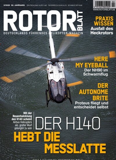 Titelbild der Ausgabe 2/2025 von ROTORBLATT. Diese Zeitschrift und viele weitere Reisemagazine, Freizeitmagazine und Wissensmagazine als Abo oder epaper bei United Kiosk online kaufen.