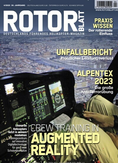 Titelbild der Ausgabe 4/2023 von ROTORBLATT. Diese Zeitschrift und viele weitere Reisemagazine, Freizeitmagazine und Wissensmagazine als Abo oder epaper bei United Kiosk online kaufen.