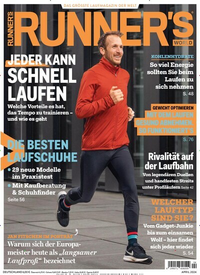 Titelbild der Ausgabe 4/2024 von Runners World. Diese Zeitschrift und viele weitere Sportmagazine als Abo oder epaper bei United Kiosk online kaufen.