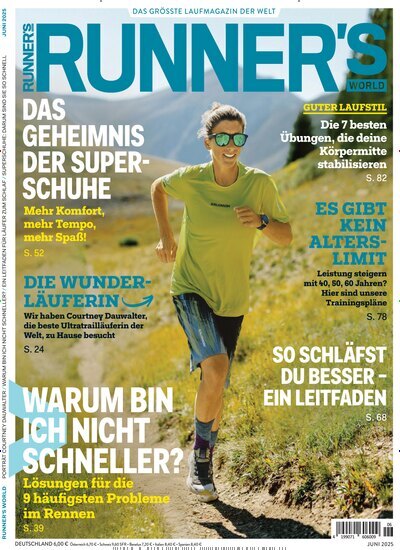 Titelbild der Ausgabe 6/2025 von Runners World. Diese Zeitschrift und viele weitere Sportmagazine als Abo oder epaper bei United Kiosk online kaufen.