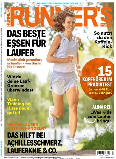 Titelbild der Ausgabe 9/2025 von Runners World. Diese Zeitschrift und viele weitere Sportmagazine als Abo oder epaper bei United Kiosk online kaufen.