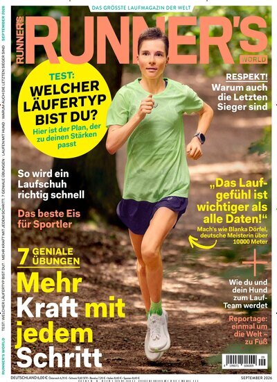 Titelbild der Ausgabe 9/2026 von Runners World. Diese Zeitschrift und viele weitere Sportmagazine als Abo oder epaper bei United Kiosk online kaufen.