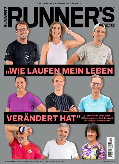 Titelbild der Ausgabe 10/2026 von Runners World. Diese Zeitschrift und viele weitere Sportmagazine als Abo oder epaper bei United Kiosk online kaufen.