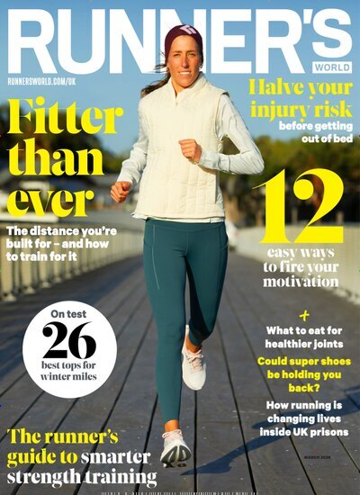 Titelbild der Ausgabe 3/2026 von Runners World UK. Diese Zeitschrift und viele weitere Sportmagazine als Abo oder epaper bei United Kiosk online kaufen.