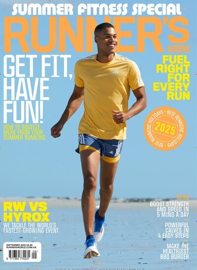 Titelbild der Ausgabe 9/2025 von Runners World UK. Diese Zeitschrift und viele weitere Sportmagazine als Abo oder epaper bei United Kiosk online kaufen.
