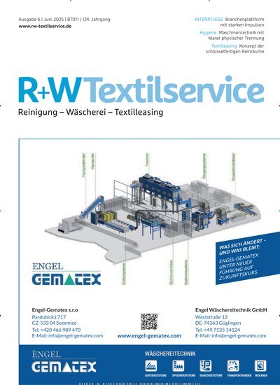 Titelbild der Ausgabe 6/2025 von R+W Textilservice. Diese Zeitschrift und viele weitere Gastronomiezeitschriften, Fashionmagazine, Beautymagazine als Abo oder epaper bei United Kiosk online kaufen.