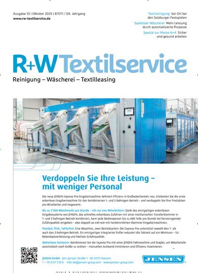 Titelbild der Ausgabe 10/2025 von R+W Textilservice. Diese Zeitschrift und viele weitere Gastronomiezeitschriften, Fashionmagazine, Beautymagazine als Abo oder epaper bei United Kiosk online kaufen.