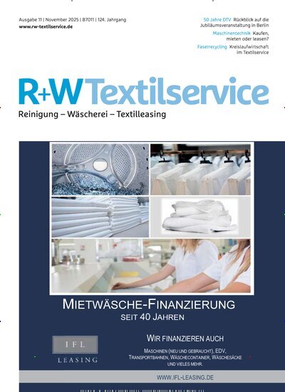Titelbild der Ausgabe 11/2025 von R+W Textilservice. Diese Zeitschrift und viele weitere Gastronomiezeitschriften, Fashionmagazine, Beautymagazine als Abo oder epaper bei United Kiosk online kaufen.