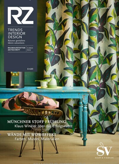 Titelbild der Ausgabe 5/2023 von RZ - Trends Interior Design. Diese Zeitschrift und viele weitere Architekturzeitschriften und Bauzeitschriften als Abo oder epaper bei United Kiosk online kaufen.