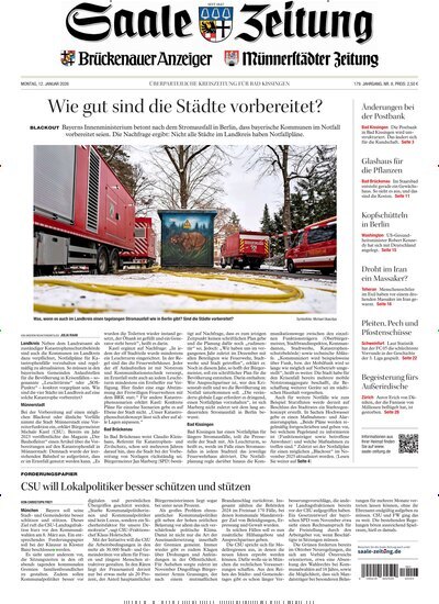 Titelbild der Ausgabe 8/2026 von Saale Zeitung. Diese Zeitschrift und viele weitere Zeitungsabos als Abo oder epaper bei United Kiosk online kaufen.