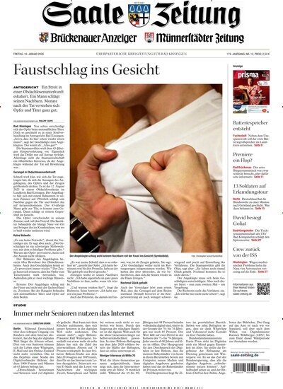 Titelbild der Ausgabe 12/2026 von Saale Zeitung. Diese Zeitschrift und viele weitere Zeitungsabos als Abo oder epaper bei United Kiosk online kaufen.