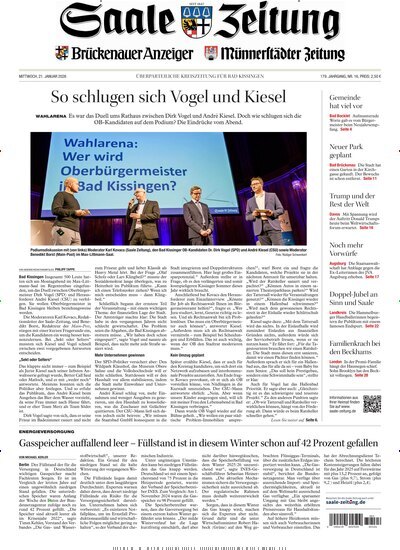 Titelbild der Ausgabe 16/2026 von Saale Zeitung. Diese Zeitschrift und viele weitere Zeitungsabos als Abo oder epaper bei United Kiosk online kaufen.