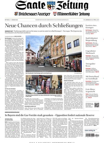 Titelbild der Ausgabe 34/2026 von Saale Zeitung. Diese Zeitschrift und viele weitere Zeitungsabos als Abo oder epaper bei United Kiosk online kaufen.