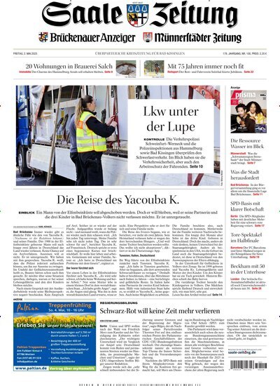 Titelbild der Ausgabe 100/2025 von Saale Zeitung. Diese Zeitschrift und viele weitere Zeitungsabos als Abo oder epaper bei United Kiosk online kaufen.