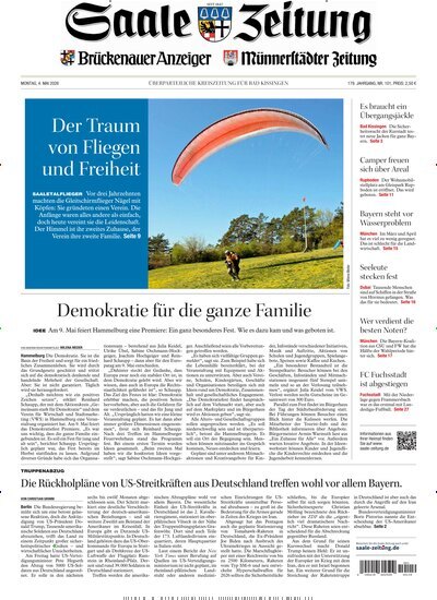 Titelbild der Ausgabe 101/2026 von Saale Zeitung. Diese Zeitschrift und viele weitere Zeitungsabos als Abo oder epaper bei United Kiosk online kaufen.