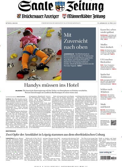 Titelbild der Ausgabe 103/2026 von Saale Zeitung. Diese Zeitschrift und viele weitere Zeitungsabos als Abo oder epaper bei United Kiosk online kaufen.