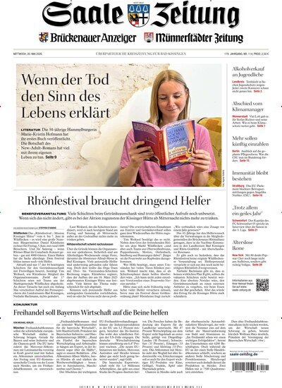 Titelbild der Ausgabe 114/2026 von Saale Zeitung. Diese Zeitschrift und viele weitere Zeitungsabos als Abo oder epaper bei United Kiosk online kaufen.