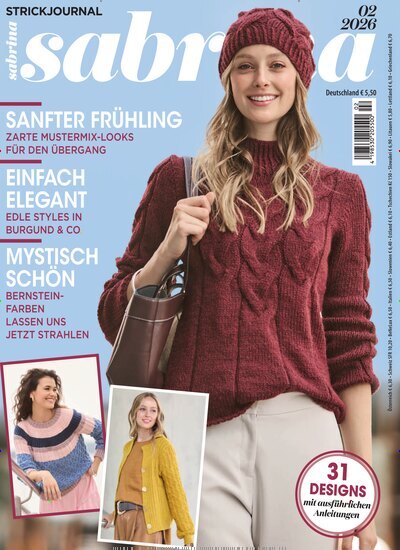 Titelbild der Ausgabe 2/2026 von Sabrina. Diese Zeitschrift und viele weitere Modemagazine und DIY-Magazine als Abo oder epaper bei United Kiosk online kaufen.