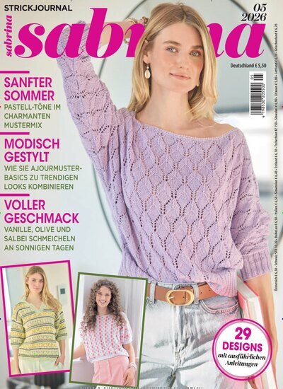 Titelbild der Ausgabe 5/2026 von Sabrina. Diese Zeitschrift und viele weitere Modemagazine und DIY-Magazine als Abo oder epaper bei United Kiosk online kaufen.